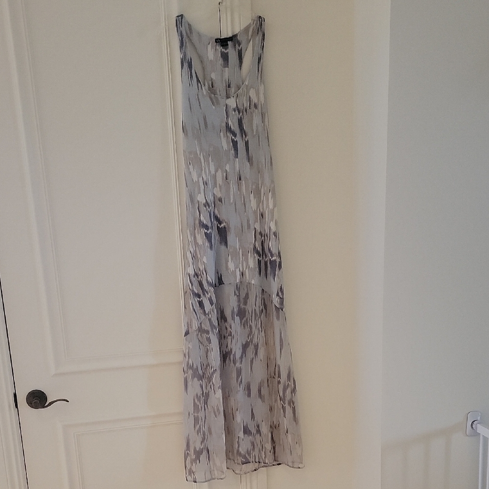 A/X Armani Exchange Abstract Blue and White Maxi Dress